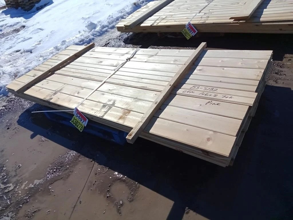 64 Pcs Of T&G Pine Lumber photo